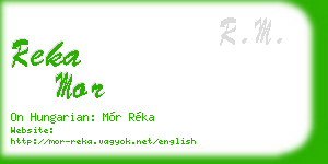 reka mor business card